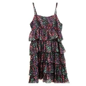 Floral spaghetti strap mini dress - size 6 - H&M